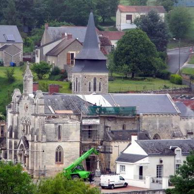 La toiture de l'église