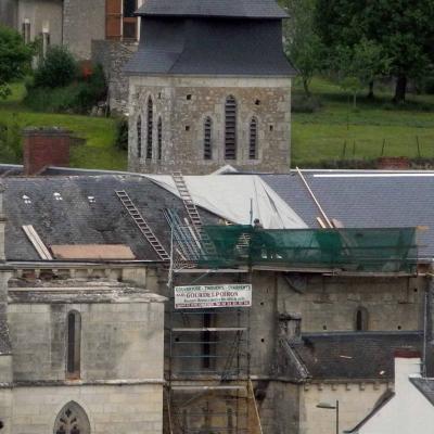 La toiture de l'église