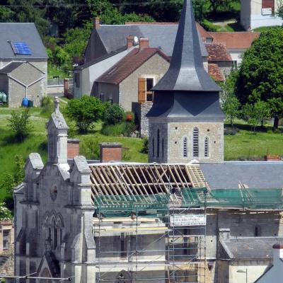 La toiture de l'église