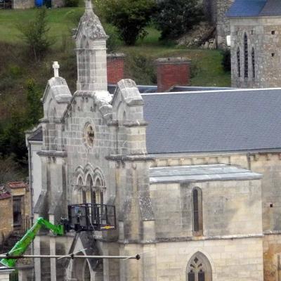 La toiture de l'église